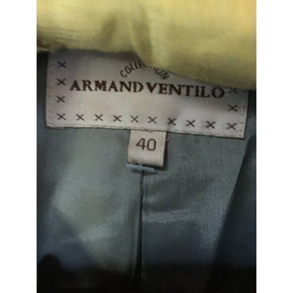 2 Pc Armand Ventilo Womens Sz 40 Wool Blend Jacket Pleated Pants Suit Career Set - Picture 8 of 12